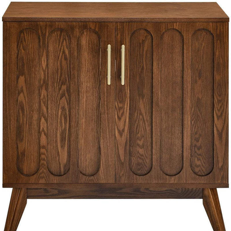 32" Wood Accent Cabinet - Dark Brown