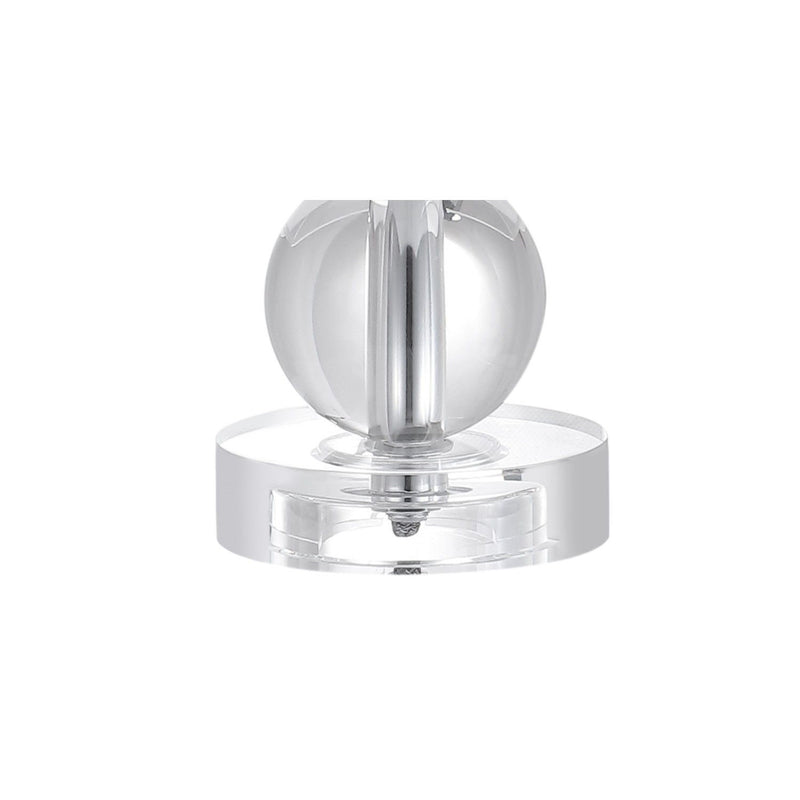 18" Novelty Table Lamp LED With Drum Shade - Clear