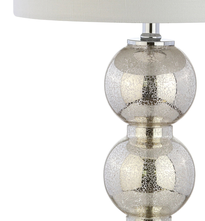 27" Novelty Table Lamps With Drum Shades (Set of 2) - Silver