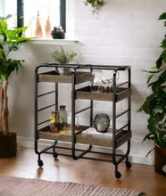 Load image into Gallery viewer, Vorrik - Serving Cart - Black / Walnut
