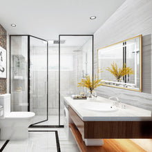 Load image into Gallery viewer, LED Bathroom Beveled Mirror, 3000 - 6000K Gradient Front And Backlit LED Mirror For Bathroom, 3 Colors Dimmable, Ip54 Enhanced Anti Fog

