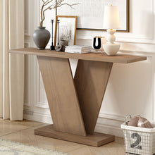 Load image into Gallery viewer, Console Table With V Shape Base, Sculptural Entryway Accent
