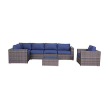 Load image into Gallery viewer, Wicker Seating Group Set With Table And Cushions
