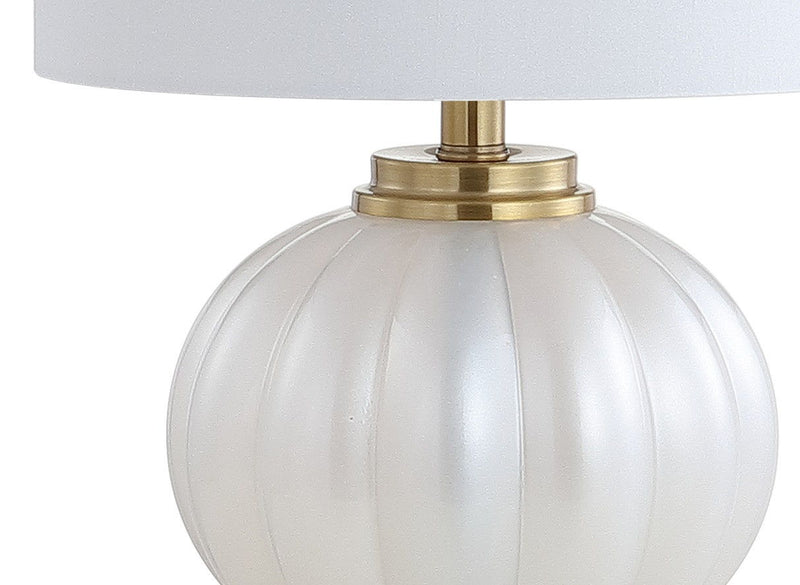 Novelty Bedside Lamp With Drum Shade - White