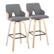 Load image into Gallery viewer, Stella - Contemporary Fixed Height Barstool With Swivel Square Footrest (Set of 2)
