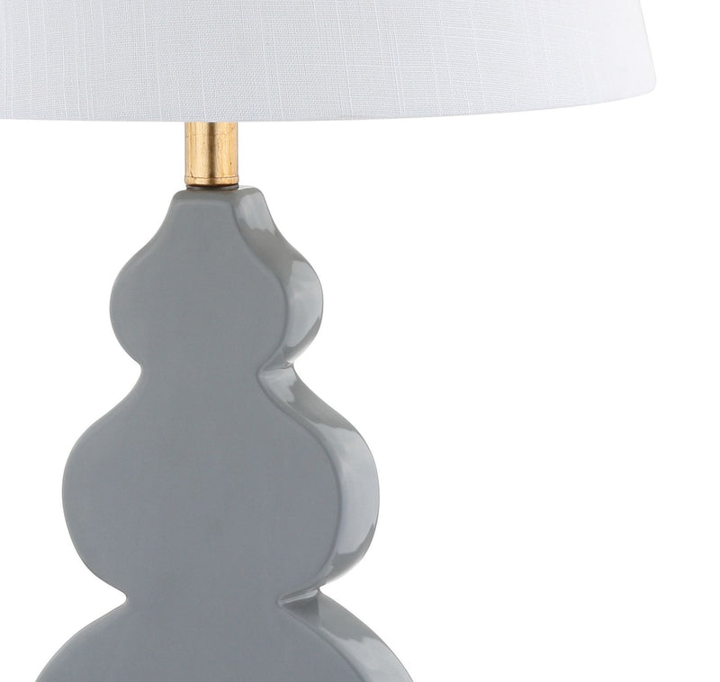 29" Novelty Table Lamp With Drum Shade - Gray
