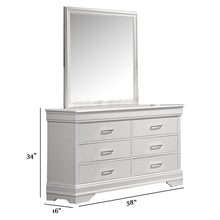 Load image into Gallery viewer, 1 Piece Dresser Of Drawers Bedroom Furniture With Diamond Accent Handles, Drawer Box - White
