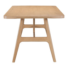 Load image into Gallery viewer, 63" Natural Solid Wood Trestle Base Dining Table
