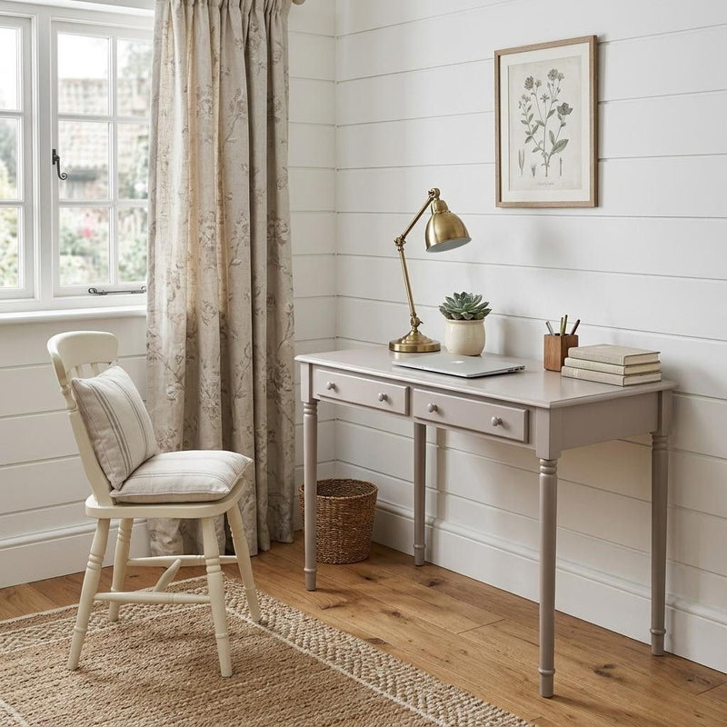 Writing Desk With Two Drawers - Gray