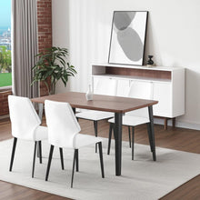 Load image into Gallery viewer, Upholstered Faux Leather Dining Side Chairs (Set of 4) - White / Black
