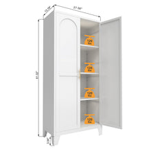 Load image into Gallery viewer, Shapely Doors Cabinet, Metal Storage Cabinet With Doors And Adjustable Shelves
