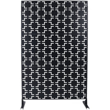 Load image into Gallery viewer, Outdoor / Indoor Privacy Screen Metal Privacy Screen, Freestanding Decorative Privacy Screen For Deck Balcony Patio - Black
