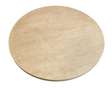 Load image into Gallery viewer, 60" Rounded Solid Wood Pedestal Base Dining Table - Brown / Natural
