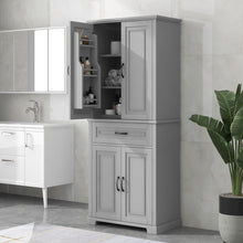 Load image into Gallery viewer, Bathroom Storage Cabinet With Doors And Drawer, Adjustable Shelf
