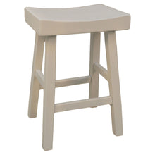 Load image into Gallery viewer, Backless Counter Height Bar Chair With Footrest 25" - Antiqued White
