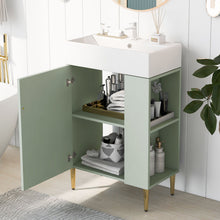 Load image into Gallery viewer, Bathroom Vanity, Combo Cabinet, Bathroom Storage Cabinet, Single Ceramic Sink
