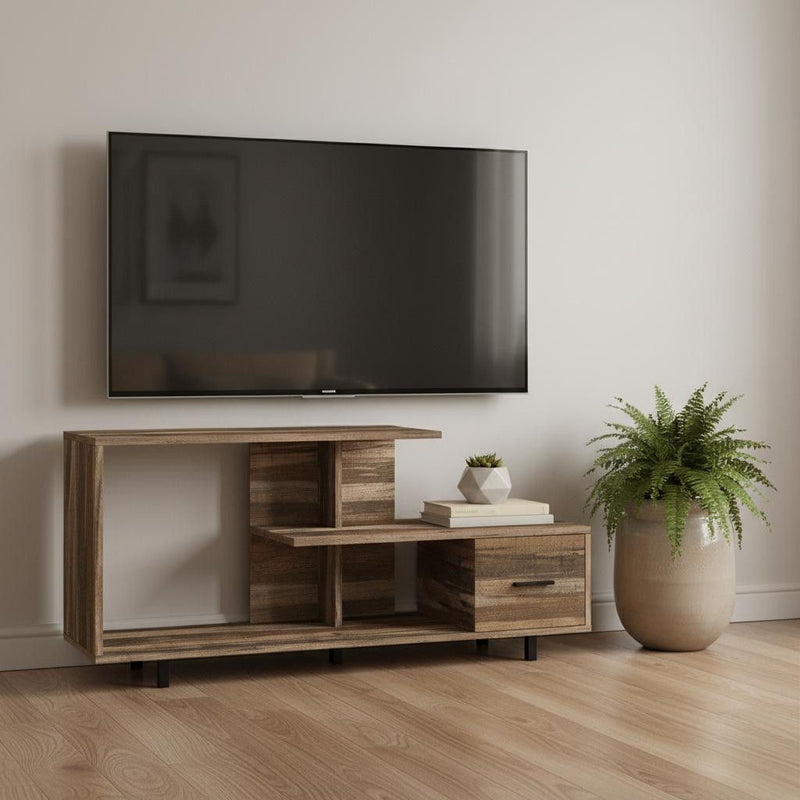 47" Cabinet Enclosed Storage TV Stand - Brown