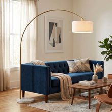 Load image into Gallery viewer, Ambient - Arch Floor Lamp With Large Shade - Gold / White
