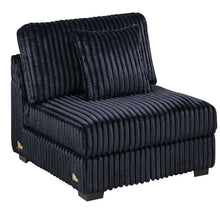 Load image into Gallery viewer, Armless Chair With Pillow, Living Room Furniture, Soft Upholstered - Black
