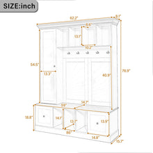 Load image into Gallery viewer, Hall Tree With Shoe Storage Bench, Entryway Coat Rack With 5 Hooks
