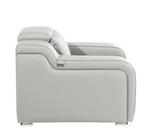 Load image into Gallery viewer, Italian Leather Wall Hugger Recliner With USB - Light Gray
