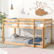 Load image into Gallery viewer, Twin over Twin Floor Bunk Bed,Natural(New SKU:W504P148543)
