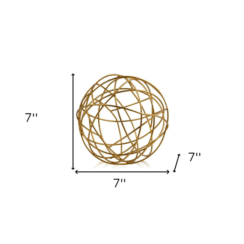 Decorative Orb Tabletop Sculpture (568885) - Gold