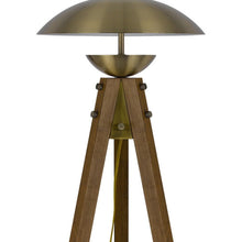 Load image into Gallery viewer, Tripod Floor Lamp With Antiqued Brass Dome Shade - Brass
