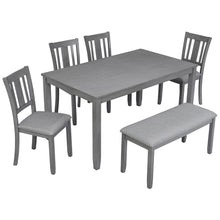 Load image into Gallery viewer, Kitchen Dining Set, Rectangular Dining Table With Upholstered Chairs
