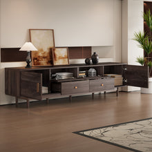 Load image into Gallery viewer, TV Stand With Drawers, Accent Entertainment Center For Living Room - Dark Brown
