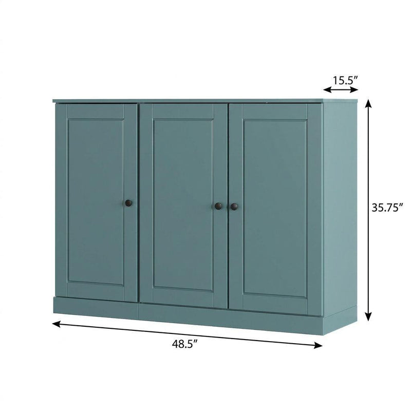 Solid Woodshoe Storage Cabinet (755967) - Aqua