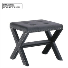 Load image into Gallery viewer, Upholstered Accent Bench With Nailhead Trim
