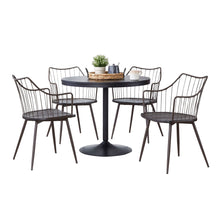 Load image into Gallery viewer, Dakota Winston - 5 Piece Contemporary Dining Set - Black / Brown / Dark Walnut
