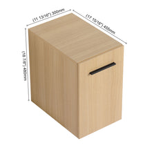 Load image into Gallery viewer, Floating Bathroom Vanity Single Door Base Cabinet, Wall Mounted Storage - Light Oak
