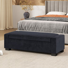 Load image into Gallery viewer, Textured Fabric Ottoman Bench With Hinged Lid
