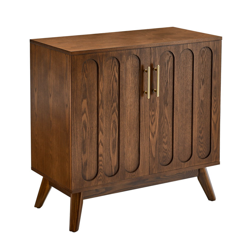32" Wood Accent Cabinet - Dark Brown