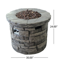 Load image into Gallery viewer, Contemporary Circular Fire Pit With 40, 000 Btu - Gray
