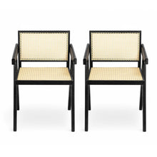 Load image into Gallery viewer, Chandigarh Arm Dining Chair With Natural Cane Design (Set of 2)
