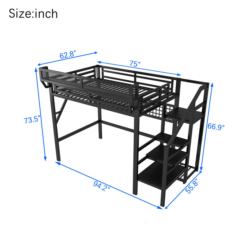 Loft Bed With Stairs And Storage