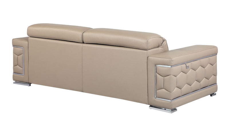 Italian Leather Sofa (720451) - Beige