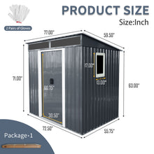 Load image into Gallery viewer, Outdoor Metal Storage Shed With Window And Transparent Plate For Garden, Lawn
