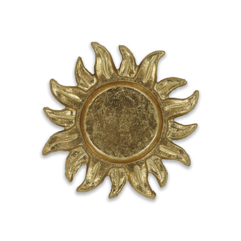 7" Sunburst Cast Iron Handmade Vanity Tray - Gold