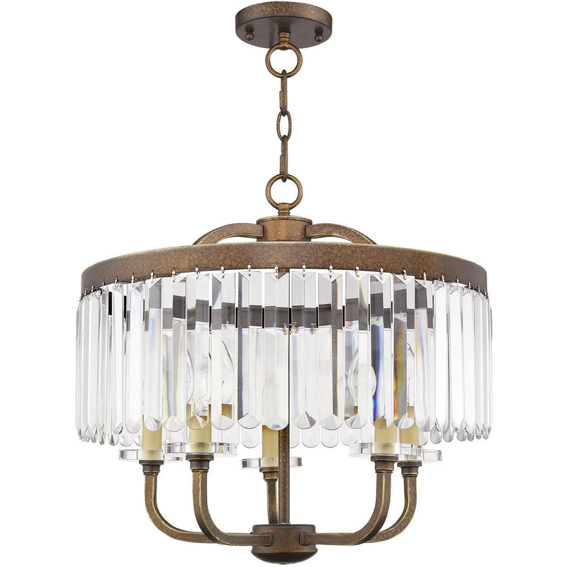 20'' 5-Light Dimmable Chandelier With Shades - Bronze