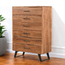 Load image into Gallery viewer, 36" Live Edge Solid Wood Five Drawer Dresser - Natural
