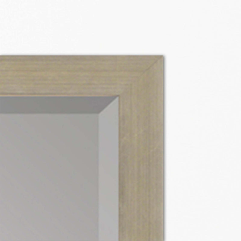 31'' Wood Accent Mirror - Silver