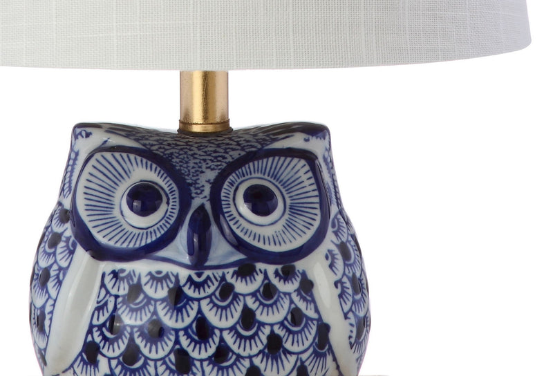 16" Novelty Table Lamp With Empire Shade - Blue