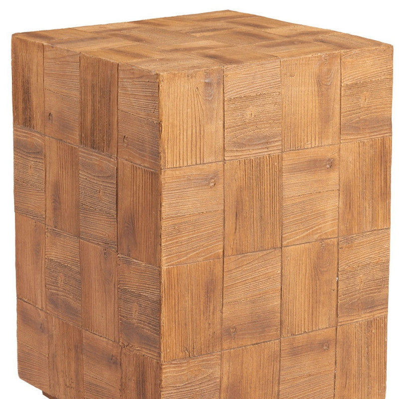 Modern Metal End Table - Natural