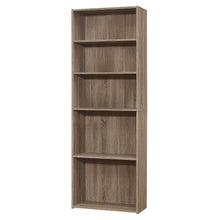 Load image into Gallery viewer, Adjustable Five Tier Bookcase - Taupe

