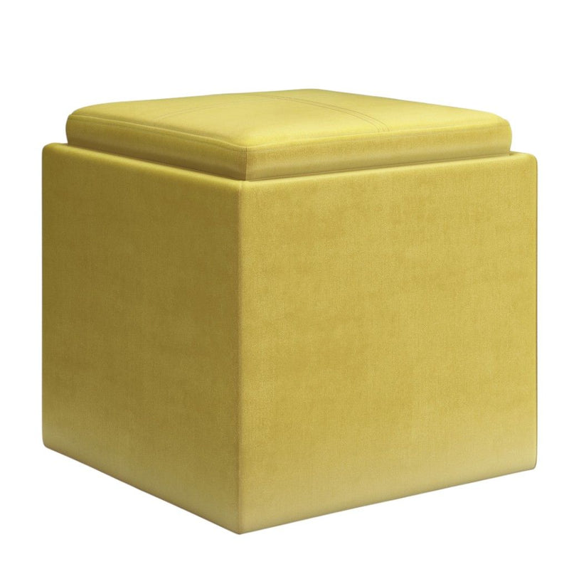 Upholstery Storage Ottoman - Yellow