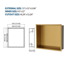 Load image into Gallery viewer, Stainless Steel Shower Niche With Seamless Design For Bathroom Storage
